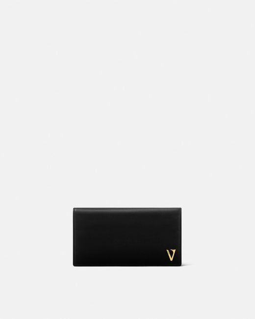 Versace White V Leather Wallet for men