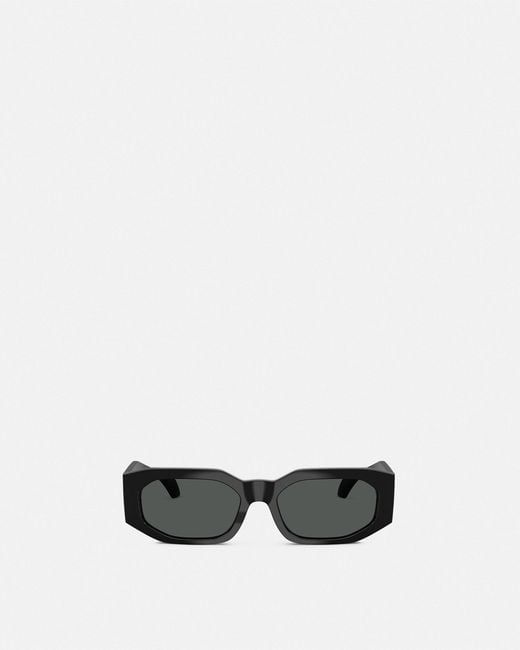 Versace White Signature Rectangular Sunglasses