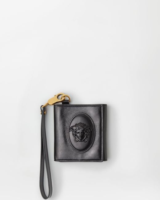 Versace Black Roomy Leather Wallet