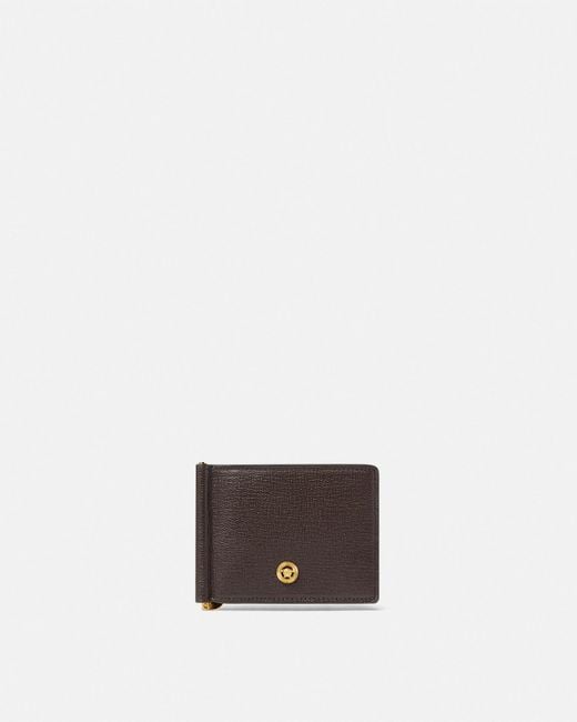 Versace White Medusa Biggie Bifold Clip Wallet for men