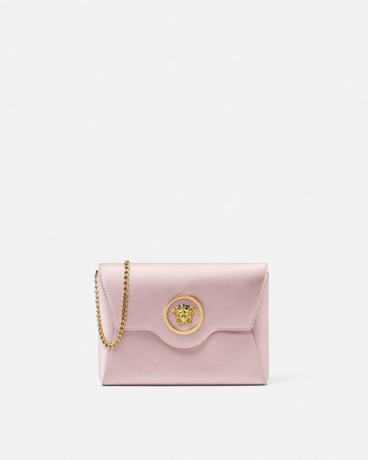 Versace Pink La Medusa Envelope Clutch