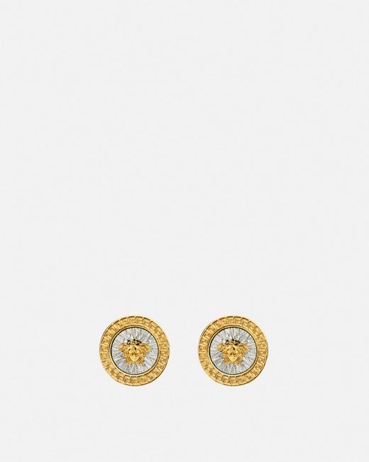 Versace Metallic Icon Crystal Earrings for men