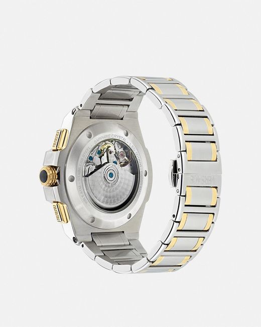 Versace White Greca Extreme Chrono Skeleton Watch for men