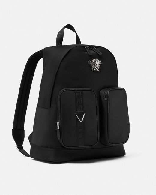 Mochila De Nailon La Medusa Versace de hombre de color Black