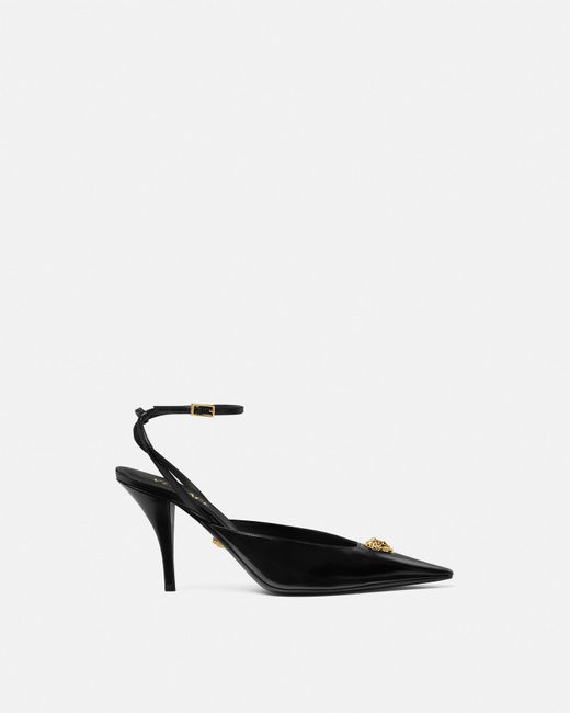 Zapatos De Salón De Piel La Medusa 85 Mm Versace de color White