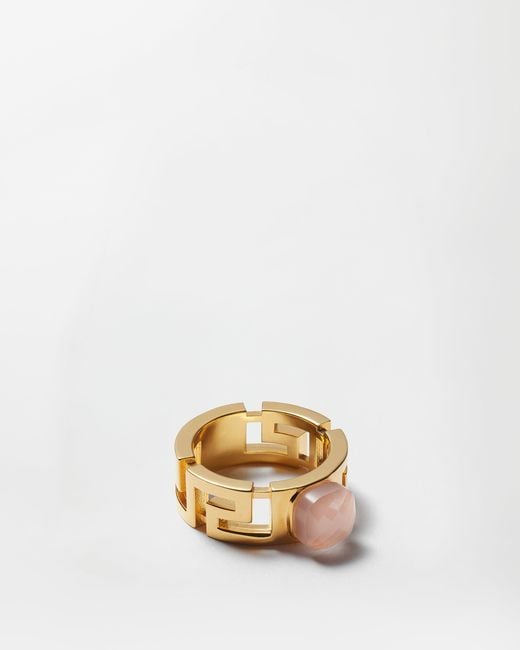 Versace Metallic Greca Ring