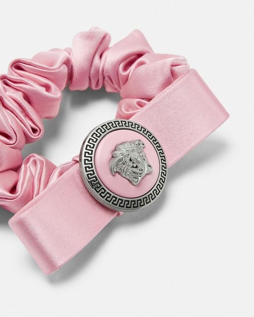 Versace Pink Gianni Ribbon Scrunchie