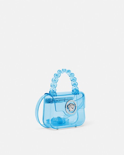 Versace Blue La Medusa Transparent Mini Bag