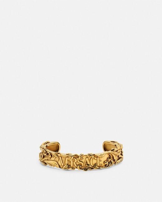 Versace Metallic Barocco Cuff Bracelet for men