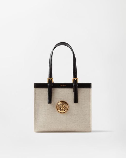 Versace Natural Rivière Mini Canvas Tote