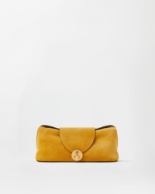 Versace Yellow Vivian Suede Clutch