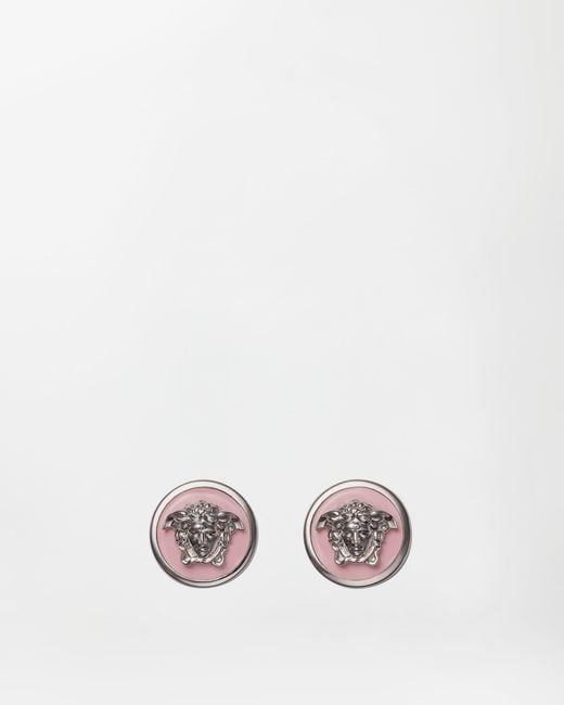 Versace White Medusa Earrings