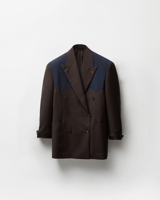 Versace Blue Wool-Mohair Blazer
