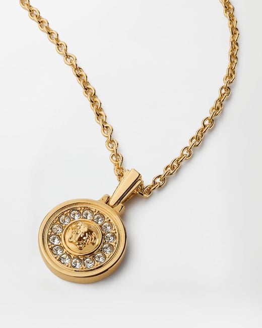 Versace White Medusa Crystal Necklace