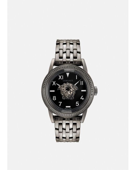 Versace Vpalazzo Diamond Watch in Black for Men Lyst