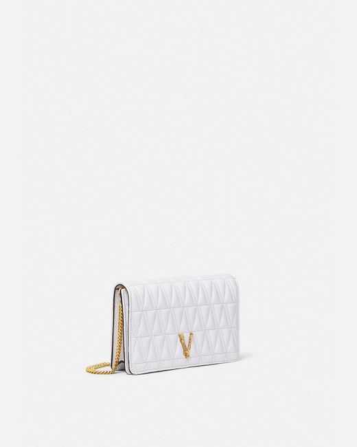 Versace Virtus Clutch in White | Lyst