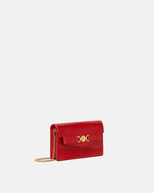 Pochette Effetto Cocco Medusa '95 di Versace in Red