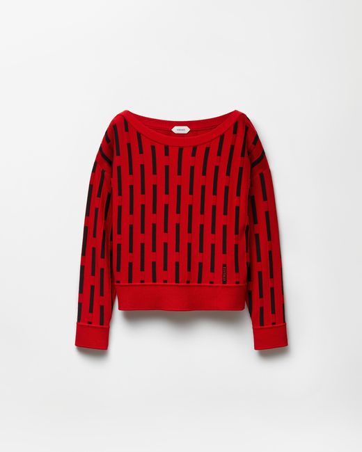 Versace Embroidered-Logo Wool Knit Sweater