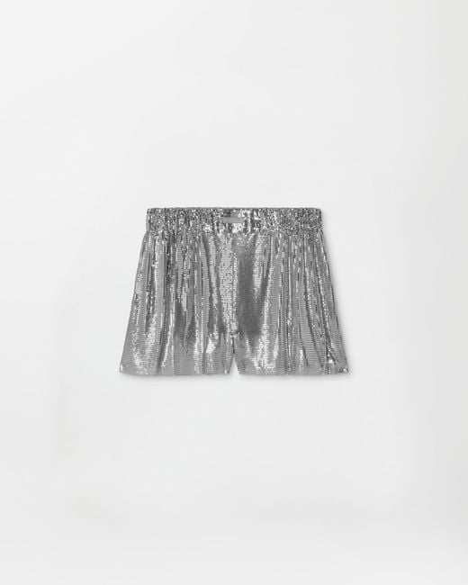 Versace Gray Metal Mesh Shorts