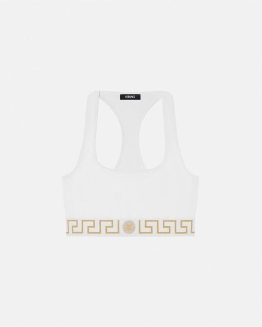 Versace White Cotton-Jersey Scoop Bralette