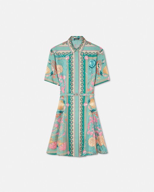 Versace Green Silk Dress