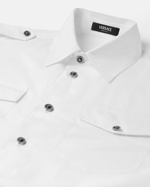 Camicia Regular di Versace in White da Uomo