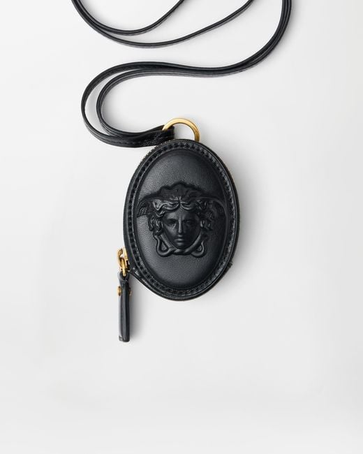 Versace Black Lou Nappa Coin Purse