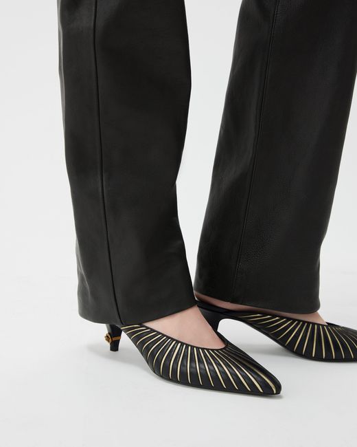 Versace White Gianni Nappa Mules 55 Mm