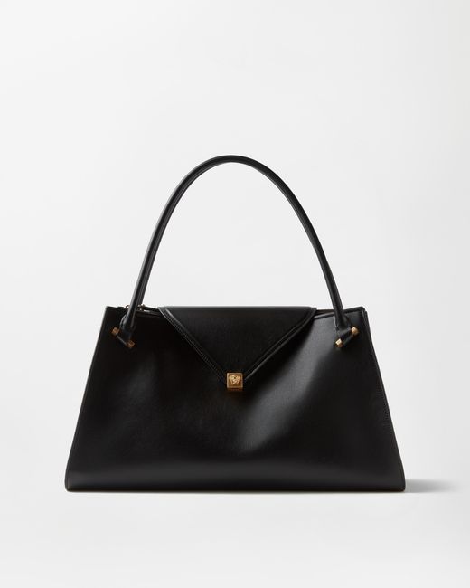 Versace Black Severine Large Leather Shoulder Bag