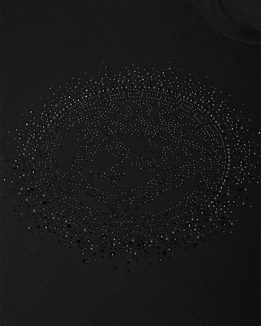 Versace Black Embellished Cotton-Jersey T-Shirt