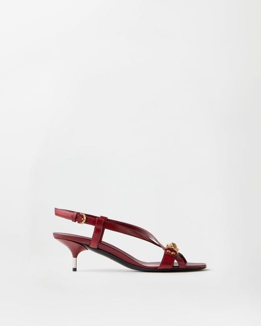 Versace Red Marisa Leather Sandals 50 Mm
