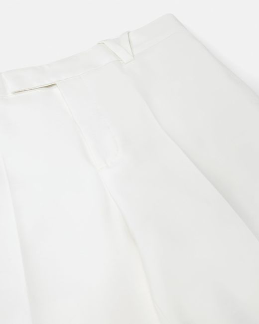Versace White Wool Loose Pants for men