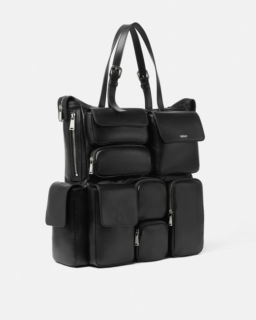 Versace Black Cargo Large Tote Bag for men