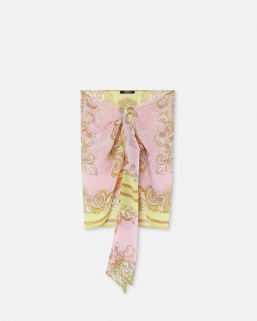 Versace Multicolor Printed Foulard Skirt