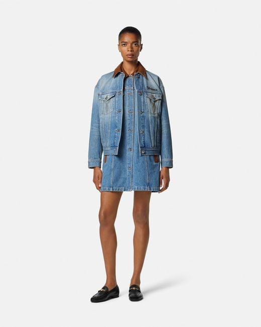Versace Blue Denim Trucker Jacket