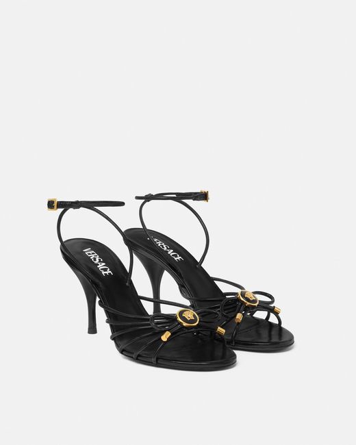 Versace White Opera Bow Nappa Sandals 85 Mm