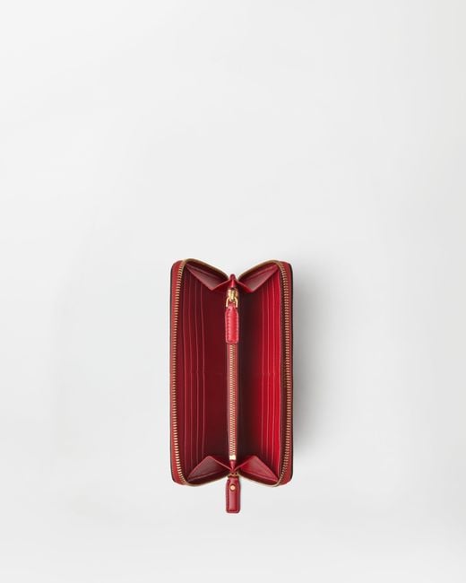 Versace Red Emblème Leather Wallet