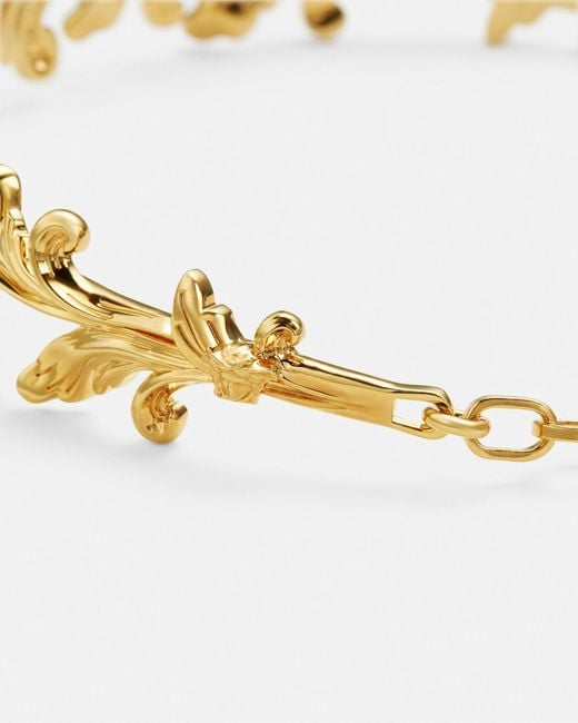 Versace Metallic Barocco Leaf Choker