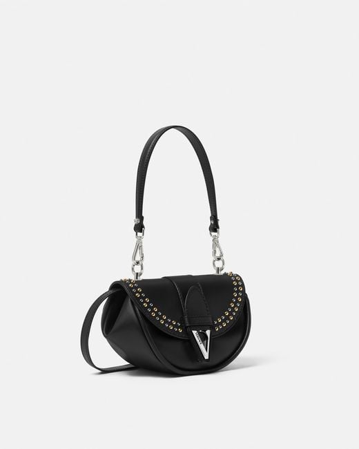 Versace White Virtus Embellished Small Shoulder Bag