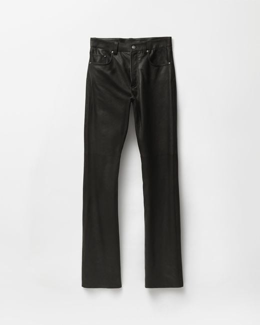 Versace Black Leather Pants for men