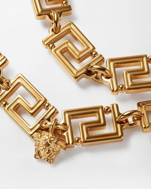 Versace Metallic Greca Necklace