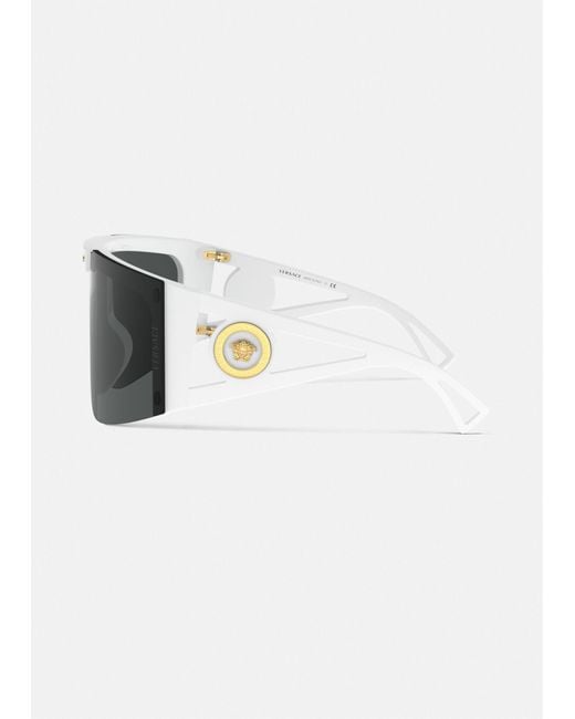Versace Medusa Icon Shield Sunglasses 