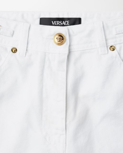 Versace White Medusa '95 Regular-fit Jeans