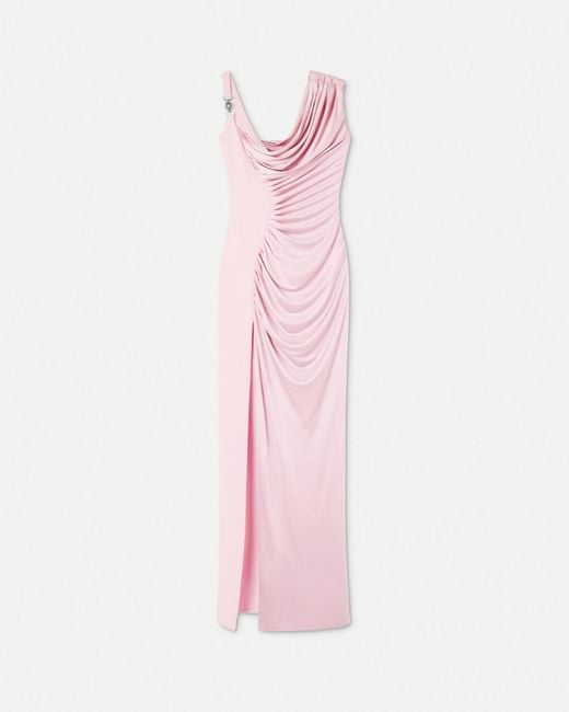 Versace Pink Medusa '95 Draped Gown