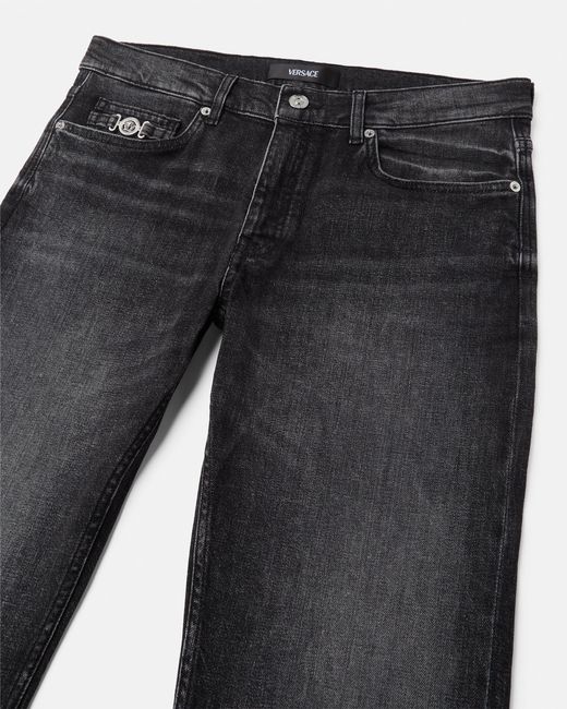 Vaqueros Ajustados Versace de hombre de color Black