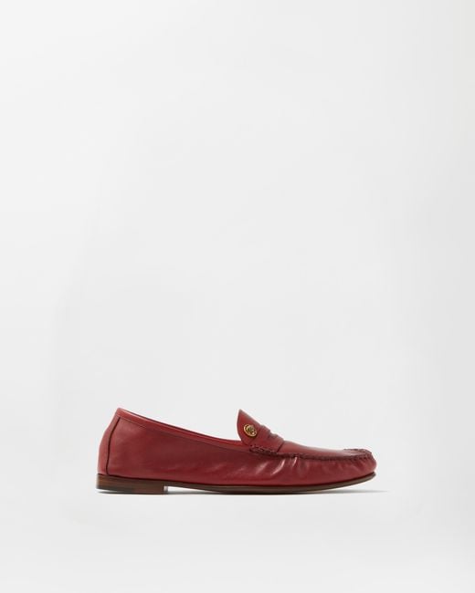 Versace White Guanto Leather Loafers