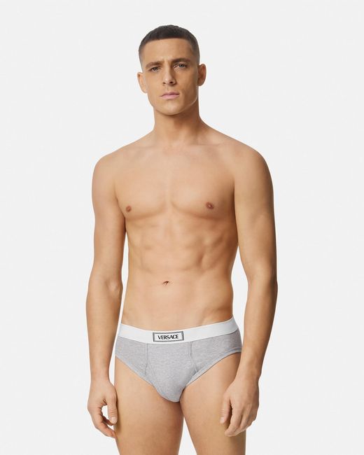 Versace White Slip 90s Vintage Logo for men