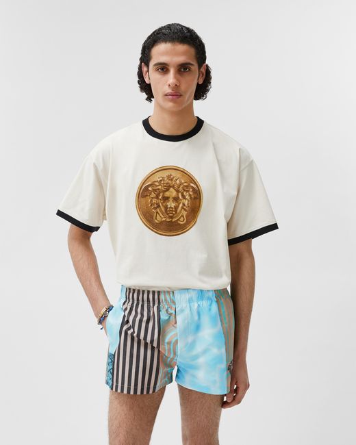 Bañador Corto Con Versace de hombre de color Blue