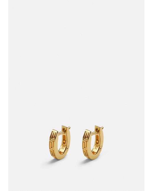 Versace Metallic Greca Earrings for men