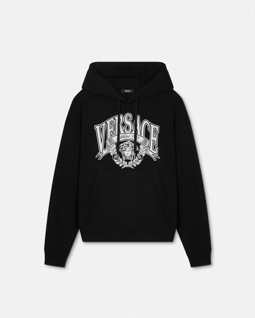 Versace Black Medusa Varsity Hoodie for men